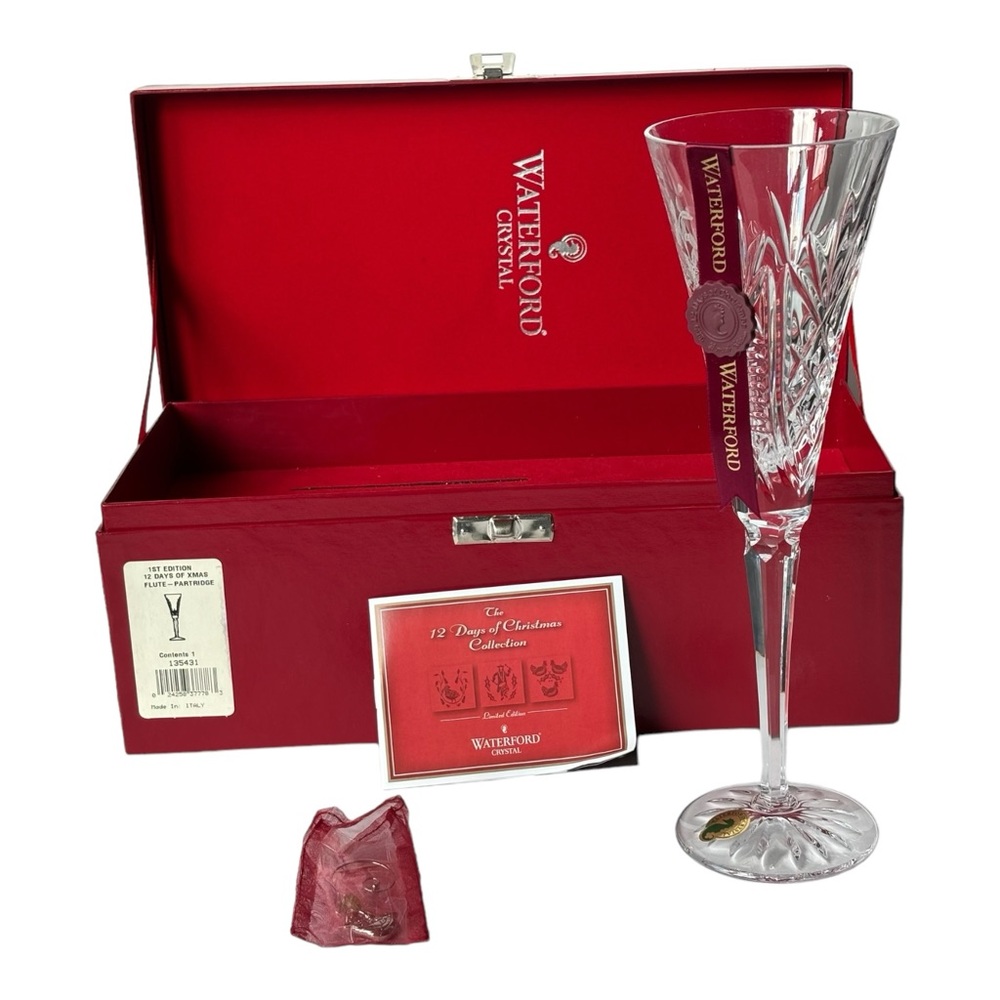 Waterford Crystal 2010 12 Days Flute #1st L.E. “Partridge Pear Tree” New In Box